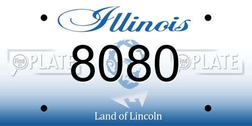 8080 Illinois License Plate