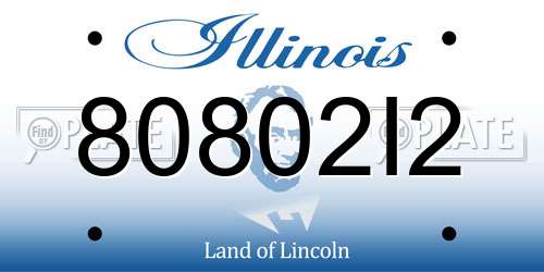 80802I2 Illinois License Plate