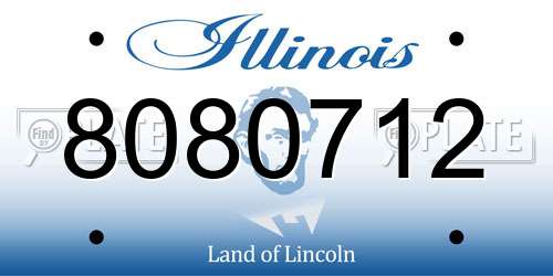 8080712 Illinois License Plate