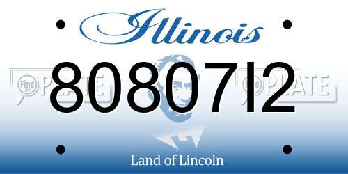 80807I2 Illinois License Plate
