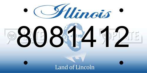 8081412 Illinois License Plate