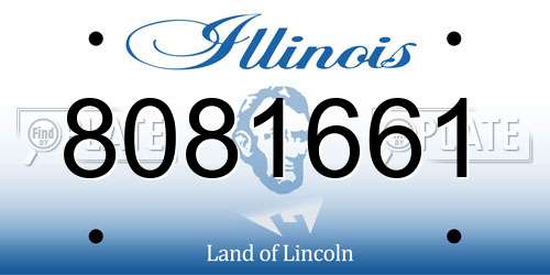 8081661 Illinois License Plate