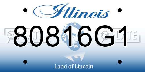 80816G1 Illinois License Plate