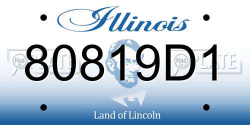 80819D1 Illinois License Plate
