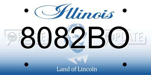 8082BO Illinois License Plate