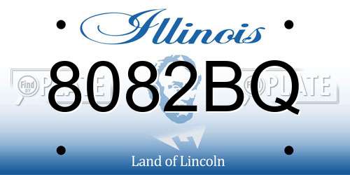 8082BQ Illinois License Plate