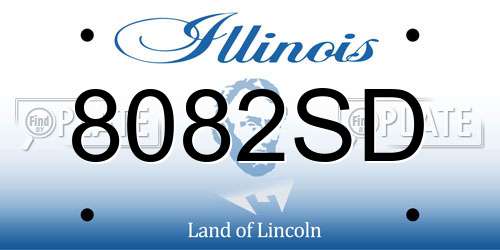 8082SD Illinois License Plate