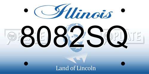 8082SQ Illinois License Plate