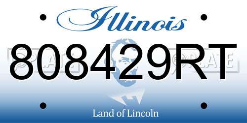 808429RT Illinois License Plate