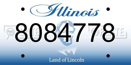 8084778 Illinois License Plate