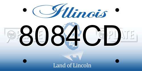 8084CD Illinois License Plate