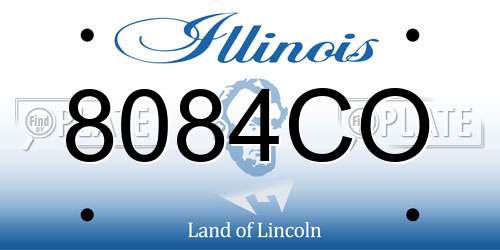 8084CO Illinois License Plate