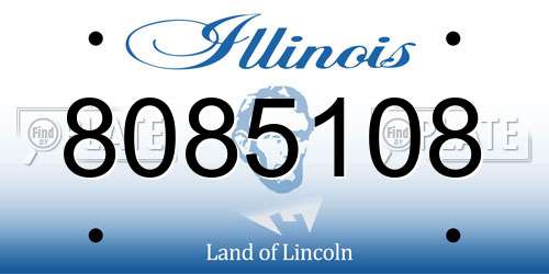 8085108 Illinois License Plate