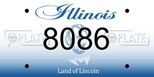 8086 Illinois License Plate