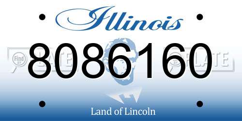 8086160 Illinois License Plate