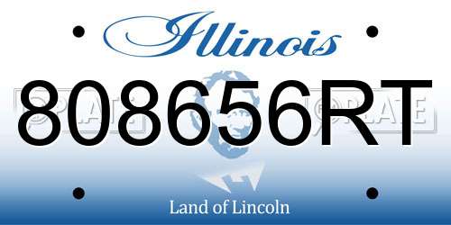 808656RT Illinois License Plate