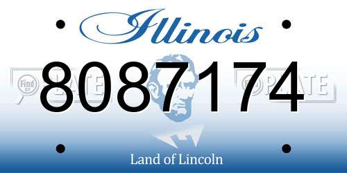 8087174 Illinois License Plate