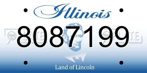 8087199 Illinois License Plate
