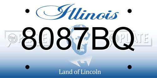8087BQ Illinois License Plate