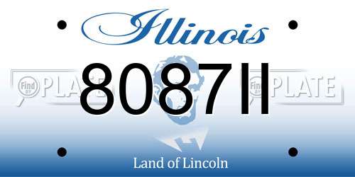 8087II Illinois License Plate