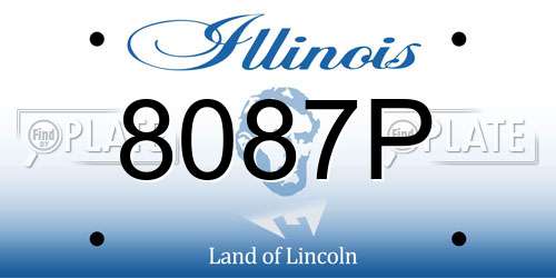 8087P Illinois License Plate