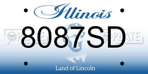 8087SD Illinois License Plate