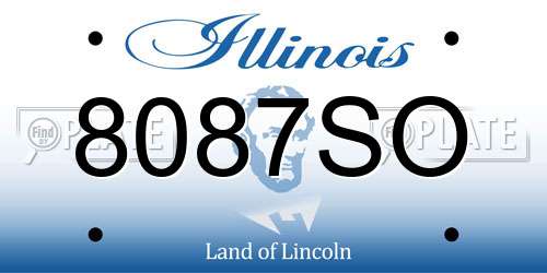 8087SO Illinois License Plate