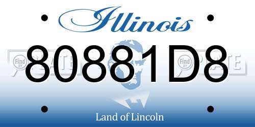 80881D8 Illinois License Plate