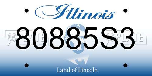 80885S3 Illinois License Plate