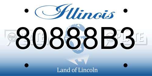 80888B3 Illinois License Plate