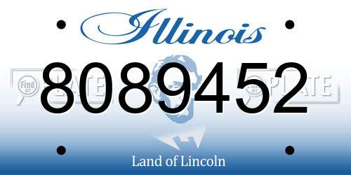 8089452 Illinois License Plate