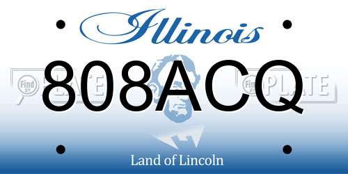 808ACQ Illinois License Plate