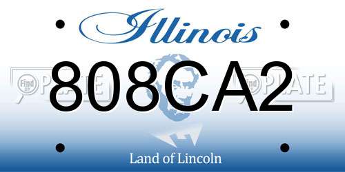 808CA2 Illinois License Plate