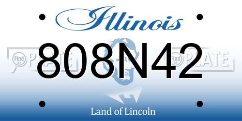 808N42 Illinois License Plate