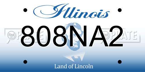 808NA2 Illinois License Plate