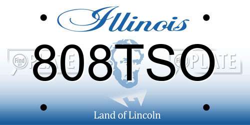 808TSO Illinois License Plate