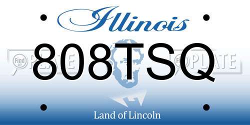 808TSQ Illinois License Plate