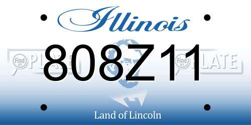 808Z11 Illinois License Plate