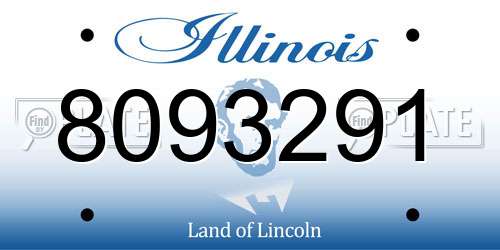 8093291 Illinois License Plate