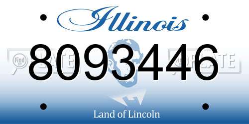 8093446 Illinois License Plate