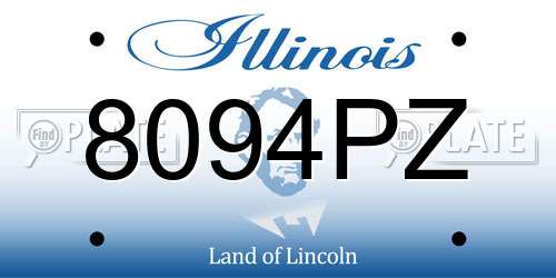 8094PZ Illinois License Plate