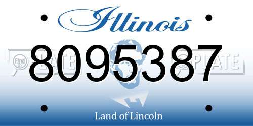 8095387 Illinois License Plate