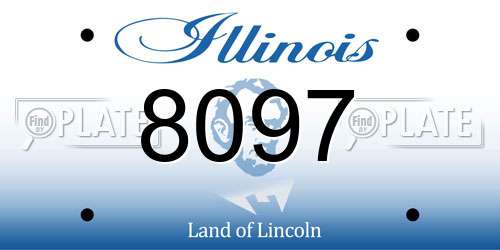 8097 Illinois License Plate