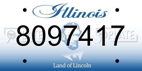 8097417 Illinois License Plate