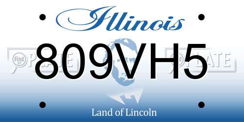 809VH5 Illinois License Plate