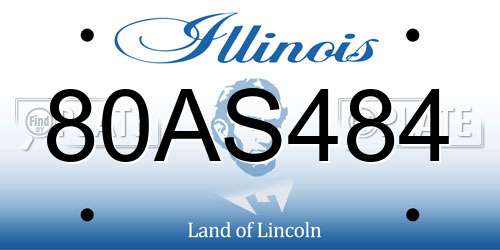 80AS484 Illinois License Plate