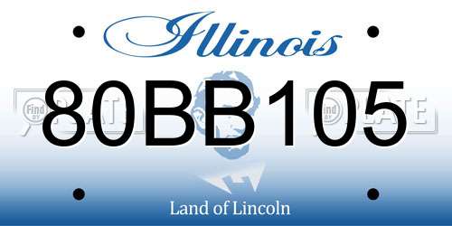 80BB105 Illinois License Plate