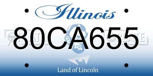 80CA655 Illinois License Plate