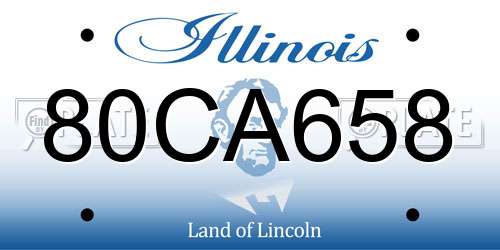80CA658 Illinois License Plate