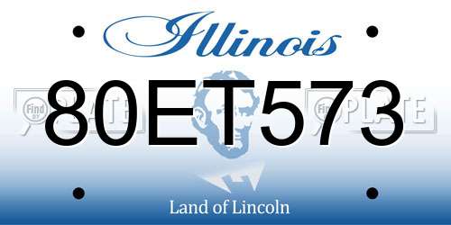 80ET573 Illinois License Plate